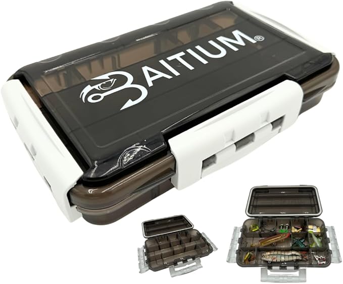 Baitium XTRAseal Waterproof Fishing Tackle Box Organizer, Tackle Boxes With Dividers, Tacklebox for Fishing, 3600 3700 Tackle Tray, Fishing Gear