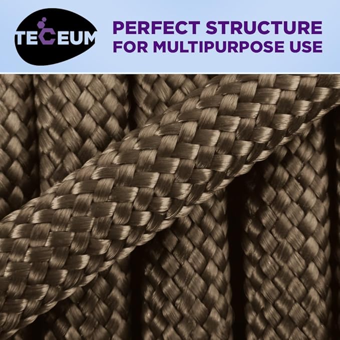 TECEUM Reflective Paracord Rope 1000 – 1000ft/200ft/100ft/50ft – 40+ Colors – Glow in The Dark – para Cord – Utility Rope for Survival, Hunting & Camping Gear – Nylon String, Camping Rope, Tent Cord
