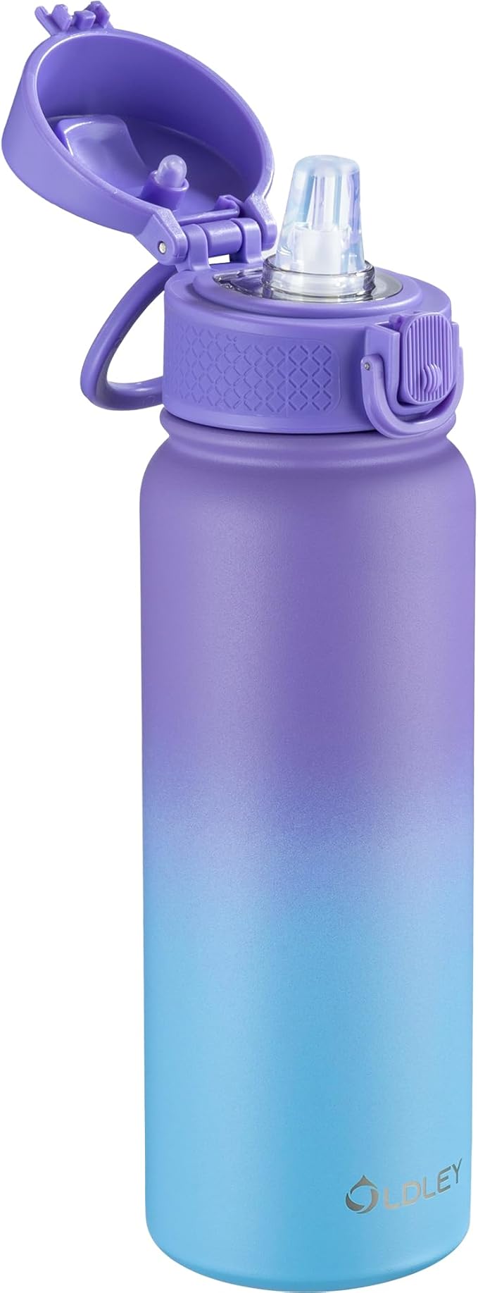 OLDLEY 20 Oz Insulated Stainless Steel Water Bottle For Kids, With Straws Leak-proof, Kids Water Bottles For School Boys Girls,Cotton Candy