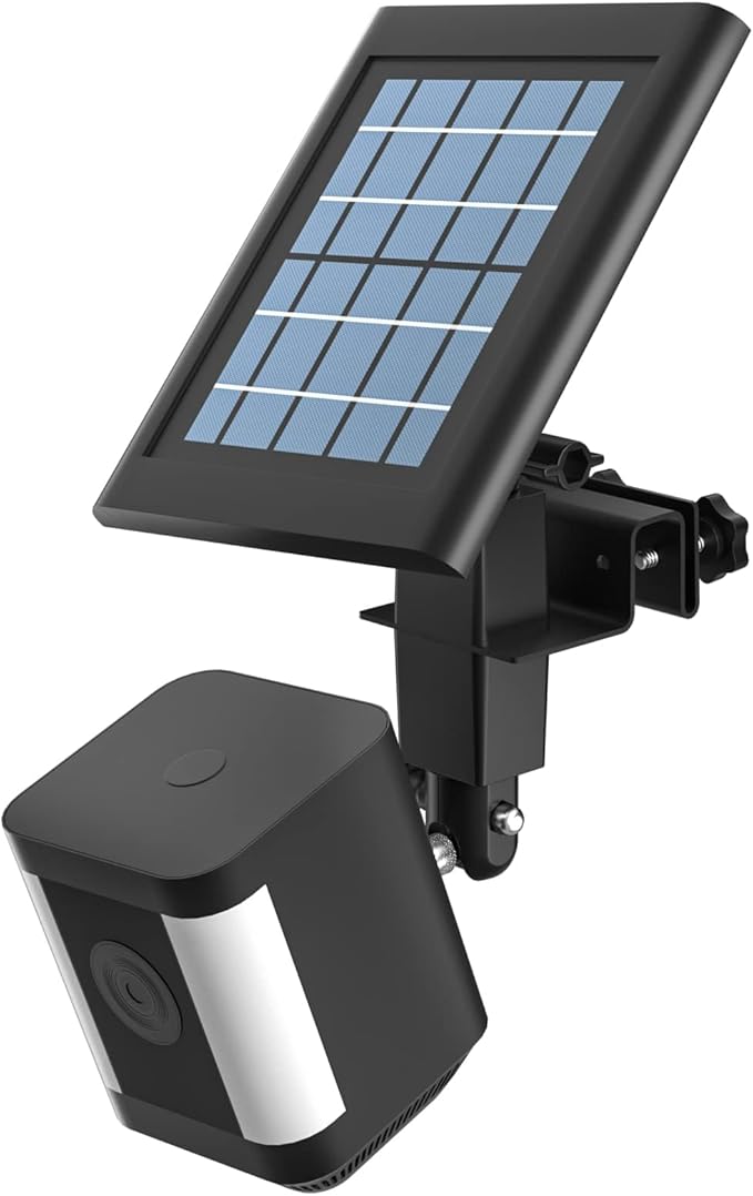 HOLACA 2-in-1 Weatherproof Gutter Mount for Stick Up Cam Pro Solar Panel, Spotlight Cam Battery and Stick Up Cam/Outdoor Cam Plus Mount Accessories for Ring Solar Panel (Black)