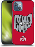 Head Case Designs Officially Licensed Ohio State University Map Football Graphics Hard Back Case Compatible with Apple iPhone 13