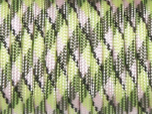 7 Strand Core 550lb Paracord Parachute Cord Lanyard Mil Spec Type III-100ft (Rose Pink Camo(54#))