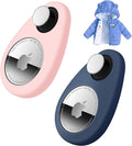 for Airtag Holder for Kids Baby Toddler Hidden 2 Pack GPS Tracker Case, Anti-Removal Airtag Silicone Case with Safety Pins, Suitable for Children, Elderly, Pets, Backpack, Luggage (Blue+Pink)