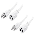 [ETL Listed] Cable Matters 2-Pack 16 AWG Heavy Duty 13A Power Extension Cord - 10ft, 3 Prong Power Cord Extension, NEMA 5-15P to NEMA 5-15R, White
