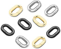 12Pack 5/8 Inch Small Oval Keyring, Metal Tiny Carabiner Spring Snap Hooks Clip for Paracord Keychain Lanyard, Car Key Rings, Pets Collar Buckles, Purse Keychain Replacement (Assorted)