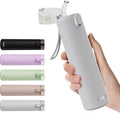 9oz Small Water Bottles with Straw, Mini Water Bottle One-Hand Open Design, Leak-Proof Locking Lid for Hot&Cold Drinks, Small Travel Water Bottle - 100% Leakproof for School, Travel...(Light Grey)