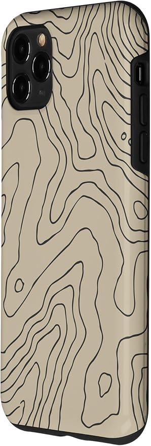 Coyote Country Guide Lines Topographical Contour Map Case for iPhone 11 Pro Max