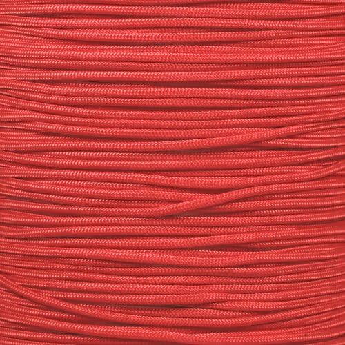 Paracord Planet 275lb Paracord – 3/32 Inch (2.38 mm) Nylon Crafting Cord with 5 Strand Inner Core – Scarlet Red (50 ft)
