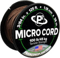 Paracord Planet Micro Paracord – Thin Braided Cord for Crafting, Fishing, and DIY Projects in 125 ft Spools – New Brown