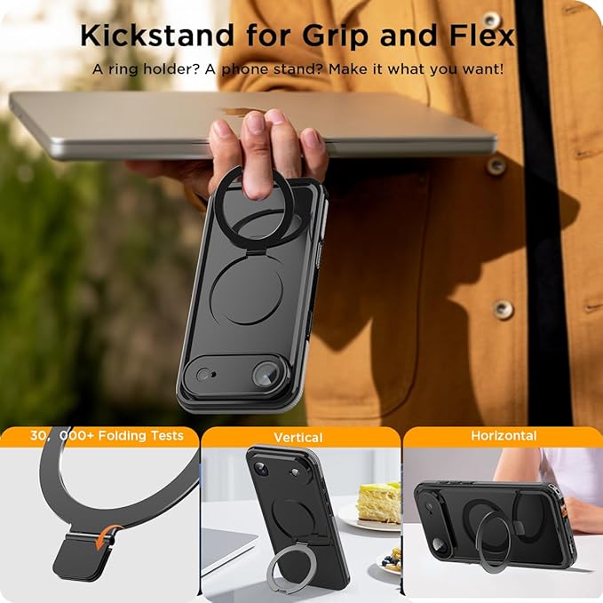 AICase Magnetic for iPhone Air Case Waterproof Magsafe[Ring Invisible Stand & Screen Protector][IP68 Underwater][Dropproof][Dustproof][Real 360] Shockproof Protective Phone Case 6.5" 2025