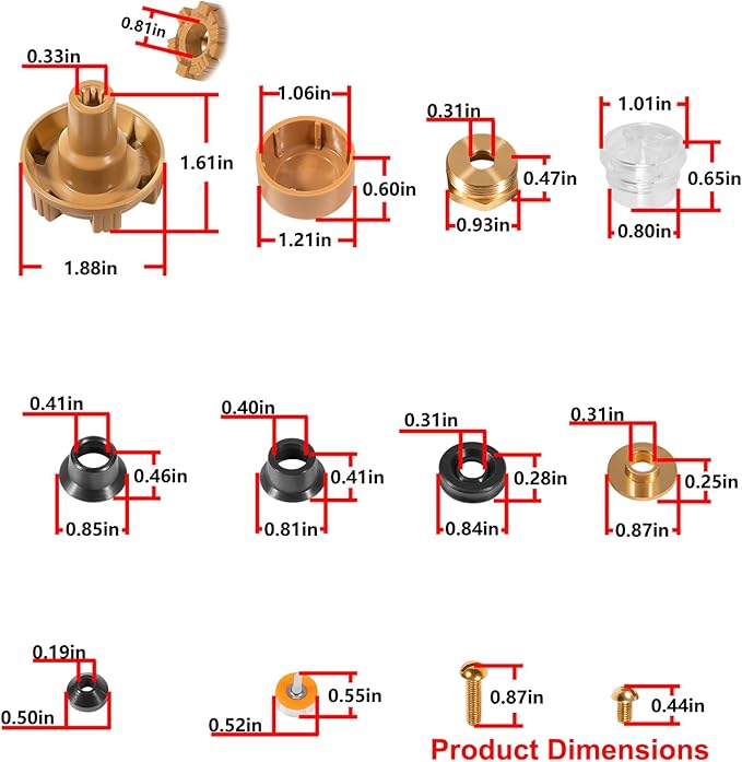 RK-17MH Repair Kit Metal Handle,Outside Faucet,Compatible with Woodford Model 17