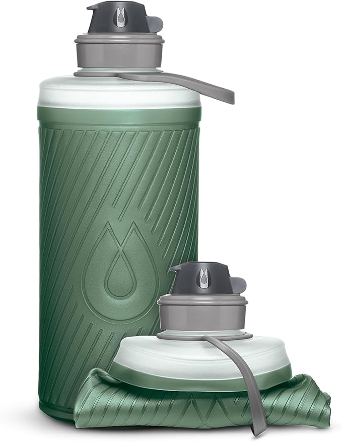 HydraPak Flux - Collapsible Backpacking Water Bottle (750ml, 1L, 1.5L) - BPA Free, Ultra Light, Spill-Proof Twist Cap
