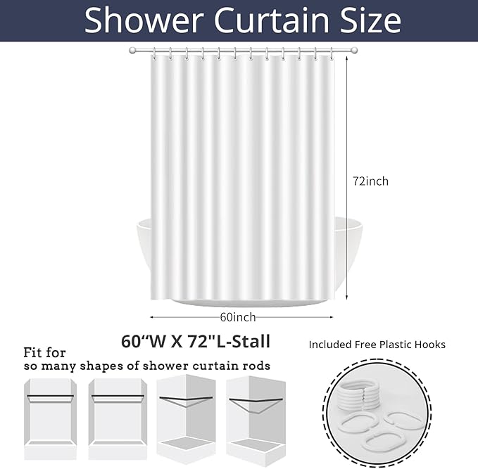 Kids Whale Shower Curtain, Funny Cute Ocean Fish Cartoon Sealife Under Sea Coral Starfish Bath Curtain Waterproof Fabric Machine Washable with Hooks, 60" Wx72 L