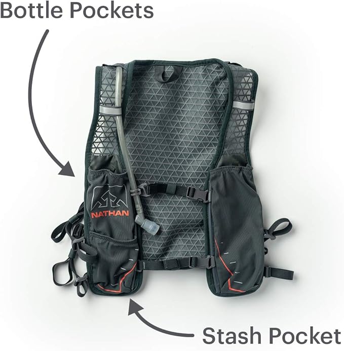 Nathan TrailMix 7L Running Vest for Men & Women, Hydration Vest w/ 2L Bladder Hydration Pack, Water Backpack for Hiking, Running, Walking, Marathon, Race
