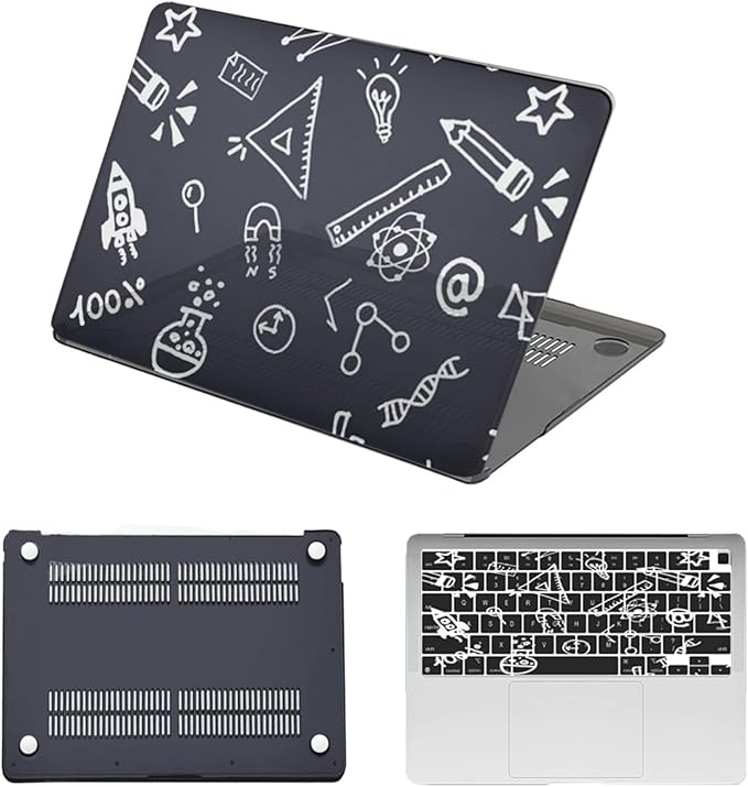 Case for New MacBook Pro 16 inch M4 M3 M2 M1 Pro/Max 2025-2021 Release (Model A2485 A2780 A2991 A3186 A3403),Snap Case Protective Laptop Cover & Keyboard Cover,Science Formula