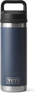 YETI Rambler 18 oz Bottle, Vacuum Insulated, Stainless Steel with Chug Cap, Navy