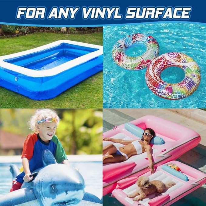 Yeardera Air Mattress Patch Kit, Waterproof Vinyl Repair Kit, High Strength PVC Adhesive for Inflatables, PVC Boats, Vinyl Glue (60ml/1 Pack)