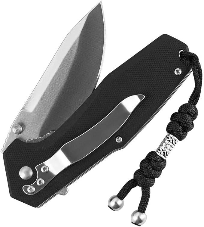 M-Tac Skull Knife Lanyard with Bead – Paracord Lanyard for Knives & EDC – Tactical Knife Fob Pull Cord – Durable Paracord