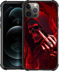 for iPhone 11 Pro Max Case, Gestures Funny Skull Pattern Graphic Design Girl Boy Soft Silicone Hard Acrylic Shock Protection for iPhone 11 Pro Max