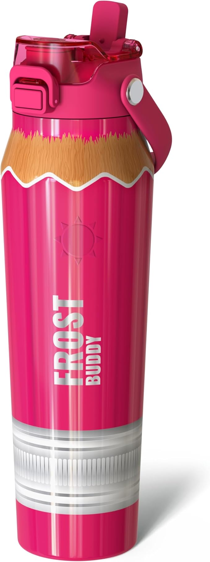 Frost Buddy 32oz Insulated Water Bottle with Straw & Chug Lid | Leak-Proof Stainless Steel | 24-Hours Cold | Sweat-Proof, Cup Holder Friendly | Ideal for Gym, Travel, Sports & Everyday Hydration