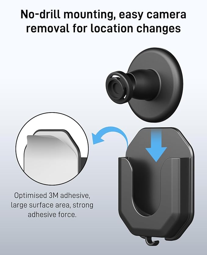 Blink Camera No Drill No Screws Wall Mount Bracket Compatible with Blink Outdoor 4 and Outdoor 2K+/ Blink Mini 2K+ and Mini 2 Camera Adhesive Mount for Blink Series（3 Pack ）
