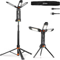 gogonova 2026 Rechargeable Work Light with Stand, 4 in 1 Cordless Camping Light, 700/1200/2200 Lumens, 4000/6500K Dimmable LED Work Lamp with Detachable Tripod（Grey）