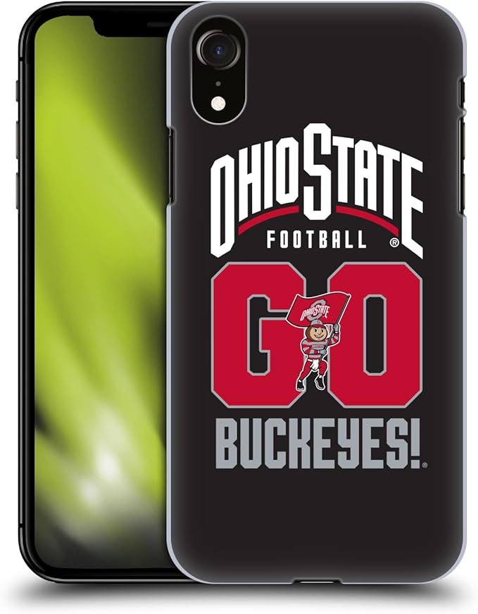 Head Case Designs Officially Licensed Ohio State University Go Buckeyes Football Graphics Hard Back Case Compatible with Apple iPhone XR