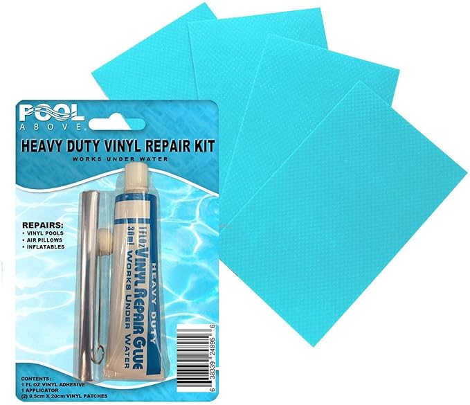 Heavy Duty Vinyl Repair Patch Kit | Vinyl Cement Adhesive Glue and Colored Patches for Inflatables Boat Raft Kayak Air Beds Inflatable Mattress Hole Repair