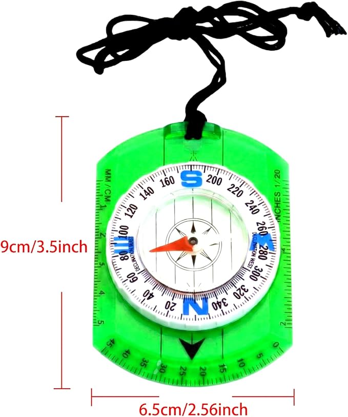 50 Pack Orienteering Compass Bulk Advanced Baseplate Compass Hiking Survival Camping and Navigation Tool Survival Gifts for Hiking Camping Backpacking Map Reading