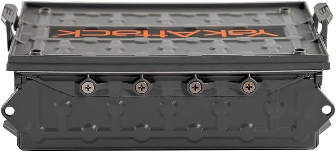 YakAttack TracPak Stackable Storage Box – Battleship Grey | Kayak Fishing Gear Storage | Fits GearTrac & MightyMount | Kayak Accessories for Fishing Tackle & Tools | Compact 1 lb Weight