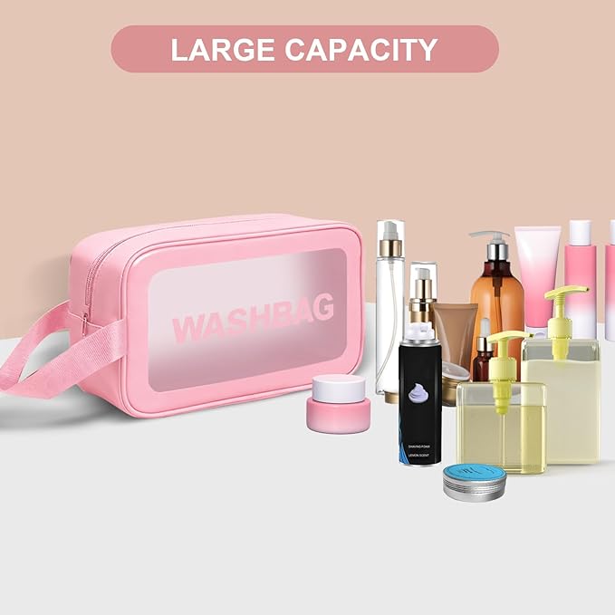 Suruid Gym Bag for Women Men, Travel Duffle Bag Large Capacity Carry On Weekender Bag With Shoe Compartment Gym Tote Dry Wet Separation Duffel Bag with Makeup Bag, Pink