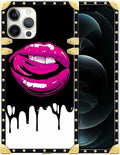 Compatible with iPhone 12 Pro Max Case, Black White Red Slap Sexy Luxury Golden Decoration for Girl Women Soft TPU Shockproof Protective Hard PC Back for iPhone 12 Pro Max