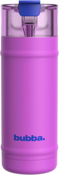 bubba 18 oz Dualsip Insulated Stainless Steel Water Bottle with Straw - Reusable, Leakproof, Lightweight, Dishwasher Safe, Lead-Free and BPA-Free, Moodbooster
