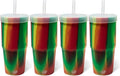 Silipint: 32oz Silicone Straw Tumbler, Unbreakable, Non-Toxic, Dishwasher Safe - Pack of 4