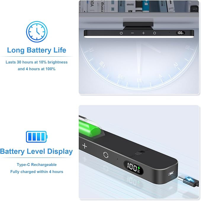 WILLED 3W Rechargeable Light Bar with Romote Control,3 Colors Adjustable Mirror Lights with 120 LED,2000mAh Battery Makeup Light, Magnetic Stick On Touch Lights for Cabinet,Closet,Bunk Bed,Kitchen