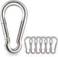 Locking Carabiner Clips, Stainless Steel Spring Snap Hook Locking Carabiner Heavy Duty - 304 Premium Stainless Steel Thumb Screw Carabiner Clip