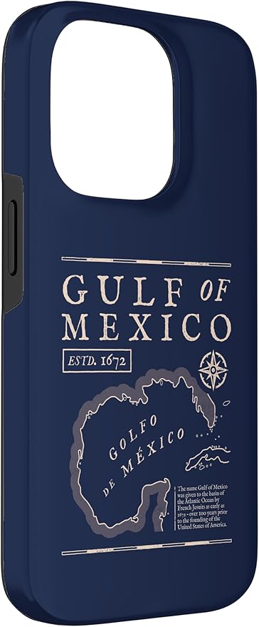 Gulf of Mexico 1672 Historic Map Case for iPhone 14 Pro
