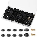 Rubber Washers Repair Kit - 116 Pcs Assorted Flat & Beveled Washers, Brass Bibb Screws for Outdoor Faucet Leak Repair