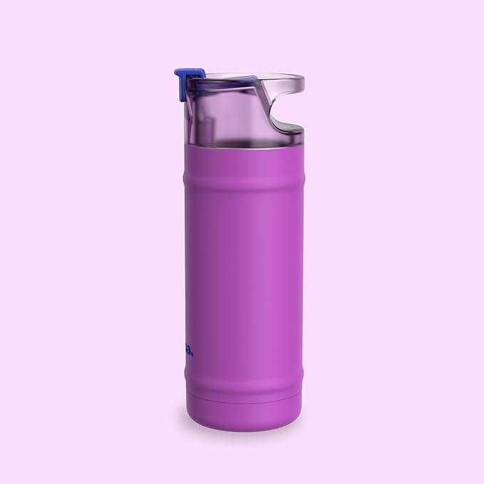 bubba 18 oz Dualsip Insulated Stainless Steel Water Bottle with Straw - Reusable, Leakproof, Lightweight, Dishwasher Safe, Lead-Free and BPA-Free, Moodbooster