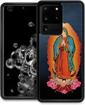 for Samsung Galaxy S20 Ultra Case, Red Virgen Guadalupe Pattern Graphic Design Girl Boy Soft Silicone Hard Acrylic Shock Protection for Samsung Galaxy S20 Ultra