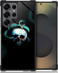 for Samsung Galaxy S25 Ultra Case,Graphic Design for Girl Boy Soft Silicone Hard Acrylic Shock Protection Designed for Samsung Galaxy S25 Ultra Skeleton Winding Snake Pattern