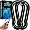 PAMAZY 2Pcs 4In Spring Snap Hooks 700LBS Capacity, Carabiner Clip, Heavy Duty Rope Connector, Quick Link Carabiners Spring Snap Hooks for Indoor & Outdoor Activity, Camping, Climbing, Fishing, Hiking