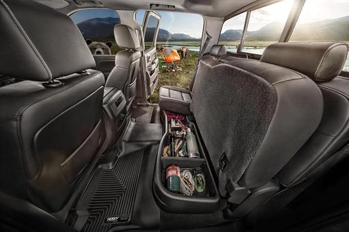 Husky Liners Gearbox Storage Systems | Under Seat Storage Box - Black | 09411 | Fits 2019-2022 Dodge Ram 1500 Crew Cab w/o Factory Storage Box 1 Pcs
