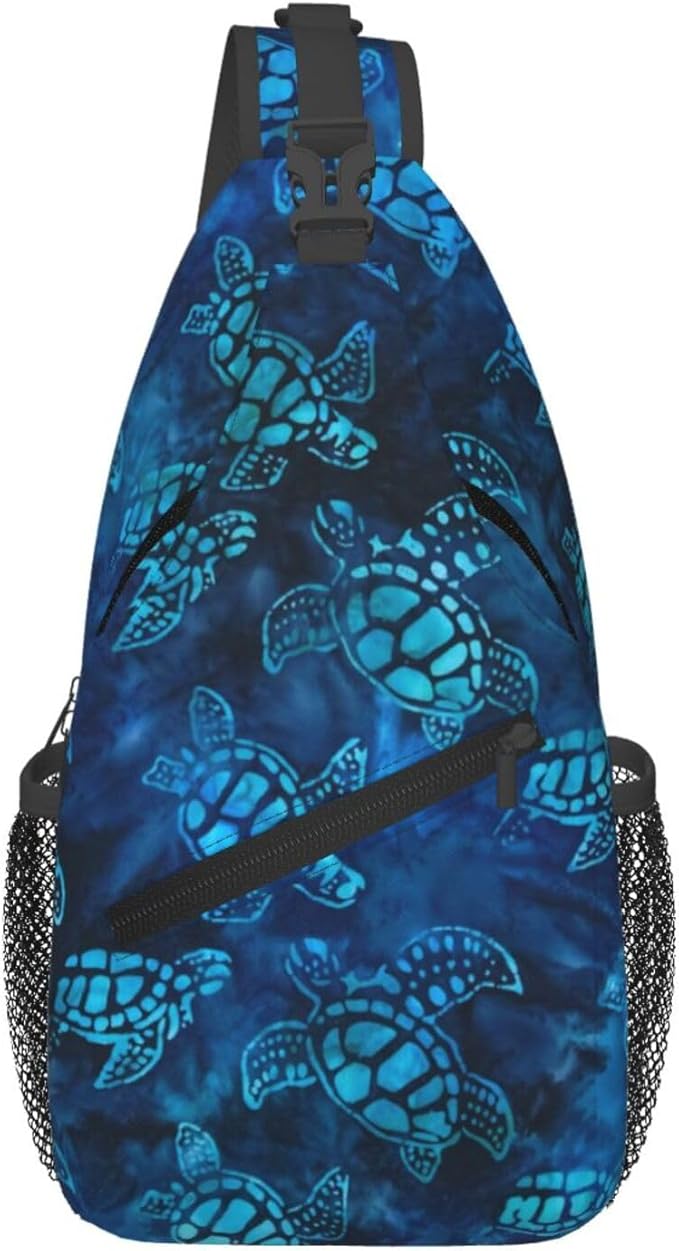 Sea Turtle Sling Bag - Women's & Men's Fashion Backpack, Crossbody, Shoulder & Chest Bag - Travel & Hiking Daypack