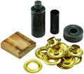 NEW GENERAL TOOLS 71264 1/2" GROMMET KIT WITH TOOL & 12 BRASS GROMMETS CUTTER