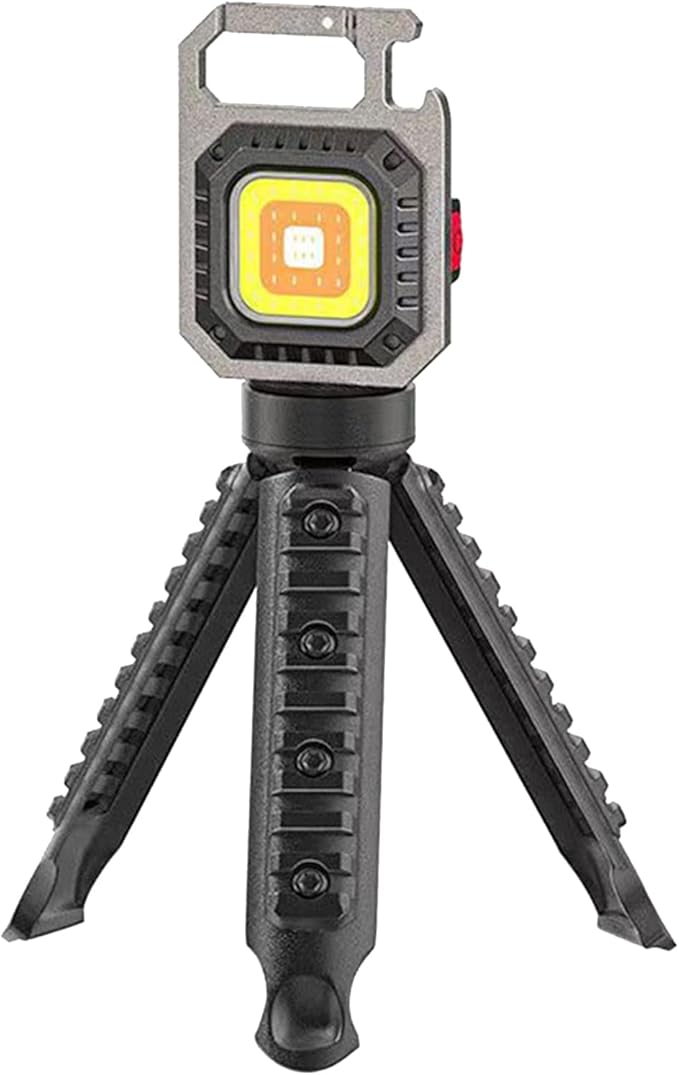 Lamp Holder 2pcs Portable Camp Stand Adjustable Height Camping Flashlight Tripod Working Light Bracket for Outdoor Activity, As the Picture Shows