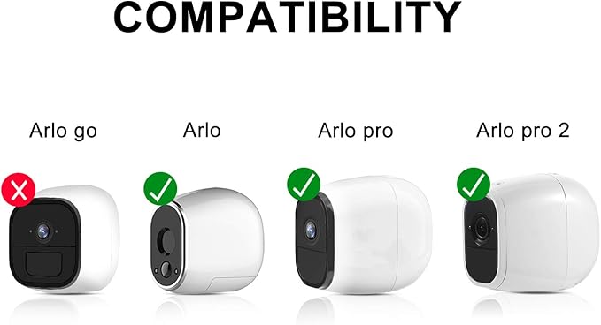 Skylety 3 Pack Security Wall Mount, Metal Magnetic Mount Compatible with Magnetic Arlo, Arlo Pro, Arlo Pro 2, White, Arlo Accessories