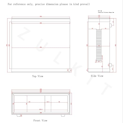 Zulkit Junction Box Blue Metal Project Box DIY Electric Enclosure Case Preventive Case Electrical Box 12.2 x 11.2 x 4.5 inch