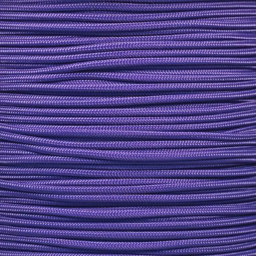 Paracord Planet 275lb Paracord – 3/32 Inch (2.38 mm) Nylon Crafting Cord with 5 Strand Inner Core – Purple (50 ft)