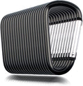 20 Pack 2.5" D Shape Aluminum Large Carabiner Clip Lock Hooks Spring Snap Keychain Spring-loaded Gate Carabiners (Black)
